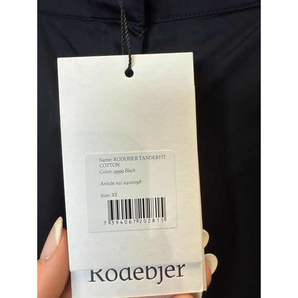 Rodebjer Women's 2400098 Size XS Black Tanderfit Cotton Cropped Pants NWT - Picture 7 of 8